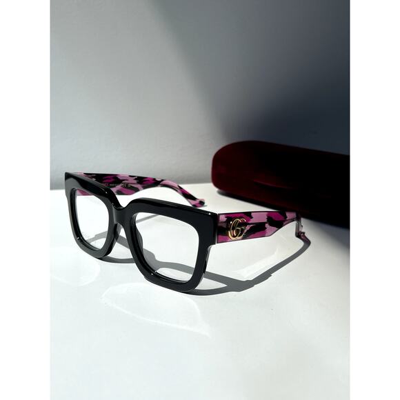 NEW Gucci GG1549O Black Pink Glitter Eyeglasses Frames - Picture 5 of 9